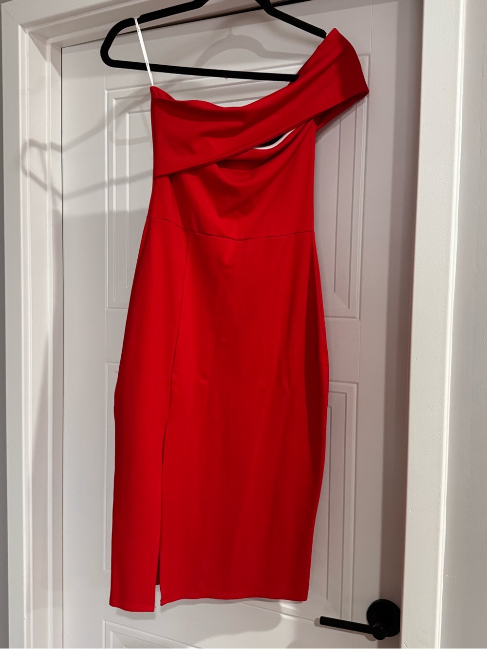 Lulus Red One-Shoulder Cocktail Dress